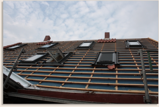 Dachstuhl mit Dachflächenfenstern in Bremen-Mitte, Schwachhausen