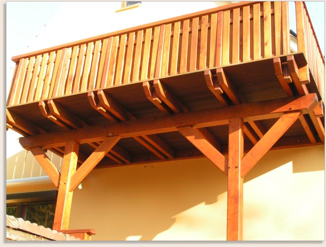 Balkon mit Massaranduba-Dielen Zimmerei & Holzbau Torsten Herr Wilstedt